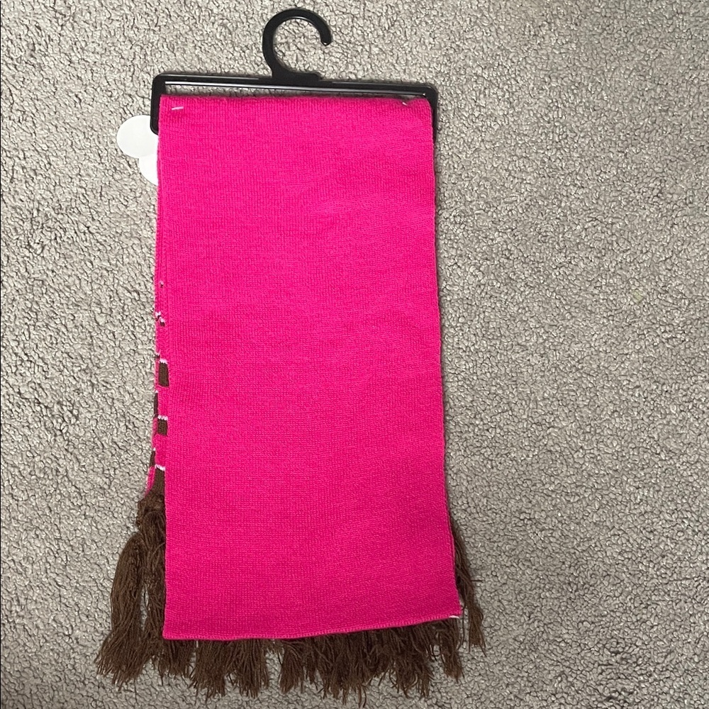 Pink and Brown Monkey Kids Scarf NWT - Picture 5 of 5